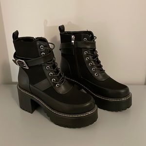 Black Lace Up Boots